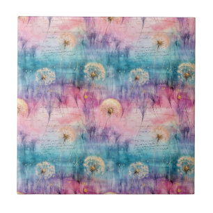 Carreau Motif Abstrait de Pissenlit Vintage (6)