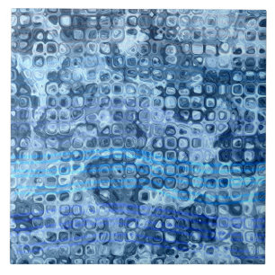 Carreau Motif abstrait d'eau bleu océan