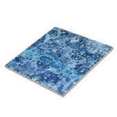 Carreau Motif abstrait d'eau bleu océan (Côté)