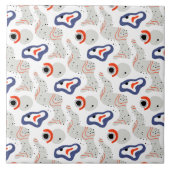 Carreau Motif Abstrait des tourbillons et des cercles (Devant)