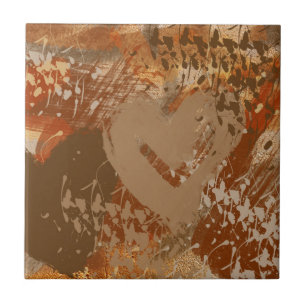 Carreau Motif Abstrait du coeur de chocolat