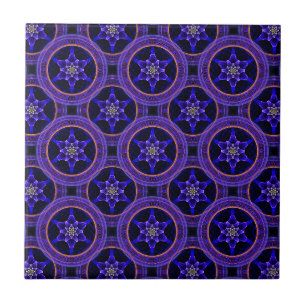 Carreau Motif Abstrait Élégant Bohème Moderne Floral #505