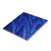 Carreau Motif Abstrait fragile Blue Paua Abalone Shell (Côté)