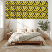 Carreau Motif Abstrait géométrique jaune et noir