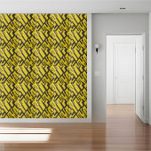 Carreau Motif Abstrait géométrique jaune et noir