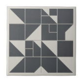 Carreau Motif abstrait géométrique moderne #1 Noir ID1192 (Devant)
