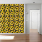 Carreau Motif Abstrait géométrique noir et jaune
