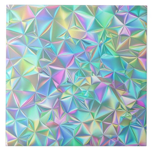 Carreau Motif Abstrait holographique (Devant)