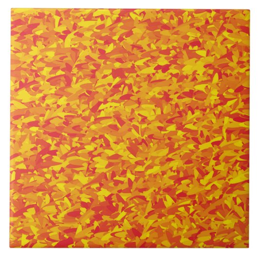 Carreau Motif Abstrait Jaune Orange (Devant)
