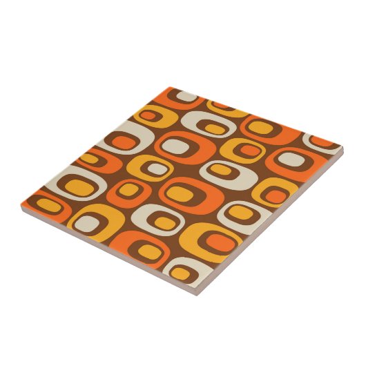 Carreau Motif Abstrait moderne du milieu du siècle (Côté)