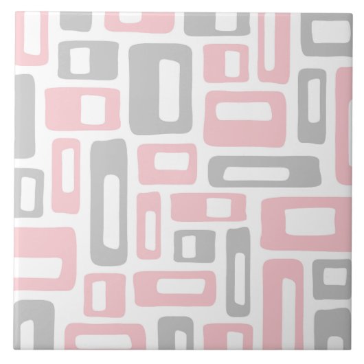Carreau Motif Abstrait moderne du milieu du siècle (Devant)