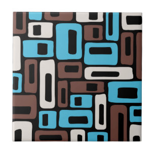 Carreau Motif Abstrait Moderne du Milieu du Siècle