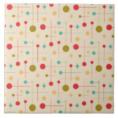Carreau Motif Abstrait Moderne du Milieu du Siècle 29 Crèm (Devant)