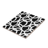 Carreau Motif Abstrait moderne noir et blanc (Côté)