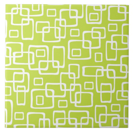 Carreau Motif Abstrait moderne rétro du milieu du siècle (Devant)