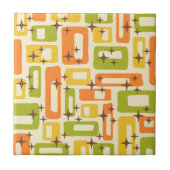 Carreau Motif Abstrait moderne rétro du milieu du siècle (Devant)