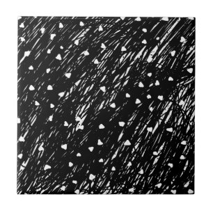 Carreau Motif Abstrait noir et blanc