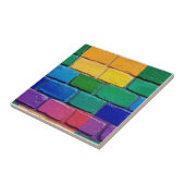 Carreau Motif Abstrait Rainbow Brick (Côté)