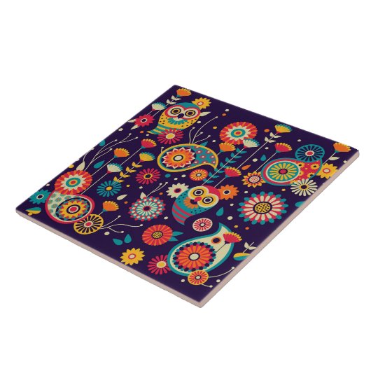 Carreau Motif Abstrait vibrant (Côté)