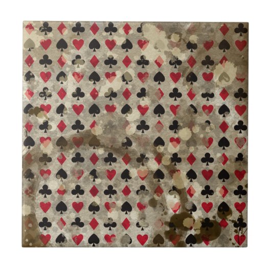 Carreau Motif affligé d'Alice du pays des merveilles (Devant)