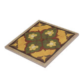 Carreau Motif afghani dans la moutarde, la reinette et le (Côté)