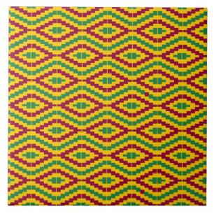 Carreau Motif africain coloré Kente