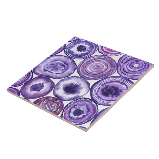 Carreau Motif agate violet (Côté)