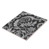 Carreau Motif Antique Fleur Monochrome (Côté)