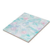 Carreau Motif aquarelle de méduses côtières (Côté)