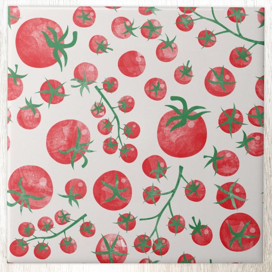 Carreau Motif aquarelle de tomates