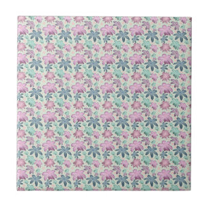 Carreau Motif aquarelle florale pastel