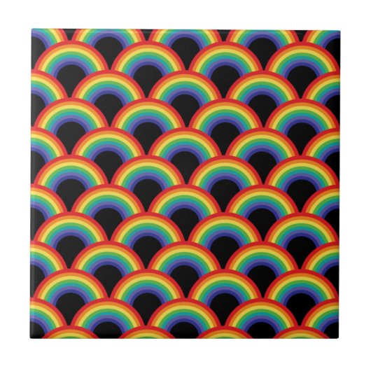 Carreau Motif arc-en-ciel coloré (Devant)