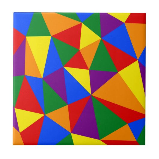 Carreau Motif arc-en-ciel de Polygone (Devant)