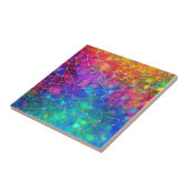 Carreau Motif arc-en-ciel en verre tendu (Côté)