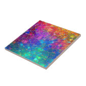 Carreau Motif arc-en-ciel en verre tendu (Côté)