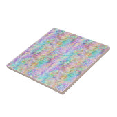 Carreau Motif arc-en-ciel Pastel en verre brut (Côté)