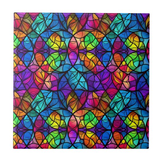 Carreau Motif arc-en-ciel vibré (Devant)