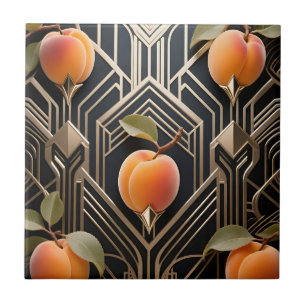 Carreau Motif Art Déco aux pêches