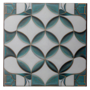 Carreau Motif Art Déco Bleu Azul Décor Art Nouveau