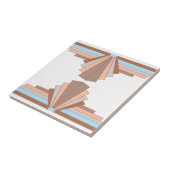 Carreau Motif Art Déco dans le Tan & Blue (Côté)