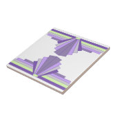 Carreau Motif Art Déco dans le violet et le vert (Côté)