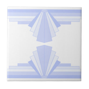 Carreau Motif Art déco en bleu