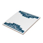 Carreau Motif Art déco en Deep Turquoise (Côté)
