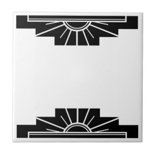 Carreau Motif Art Déco en noir