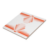 Carreau Motif Art Déco en Orange (Côté)