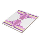 Carreau Motif Art déco en rose et violet (Côté)