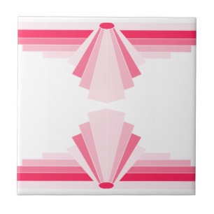 Carreau Motif Art déco en rose Rose