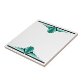 Carreau Motif Art déco en vert (Côté)