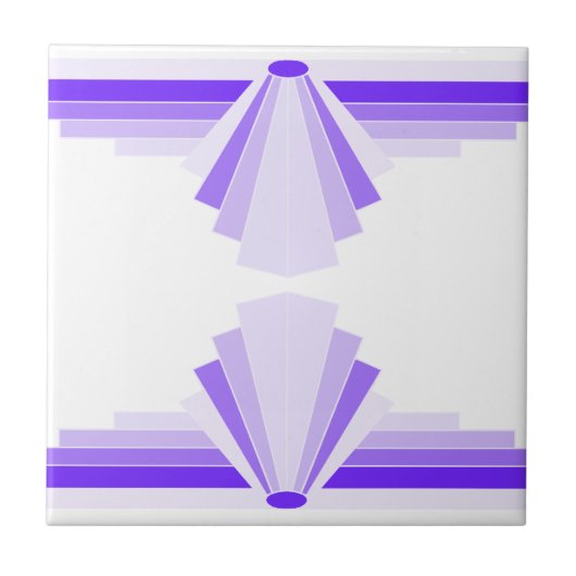 Carreau Motif Art déco en violet (Devant)