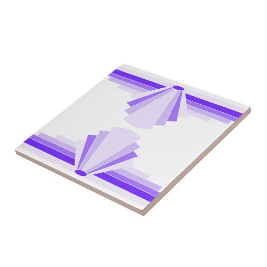 Carreau Motif Art déco en violet (Côté)